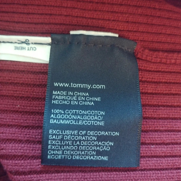 Tommy Hilfiger Sweater Women’s Maroon XS - Picture 4 of 9
